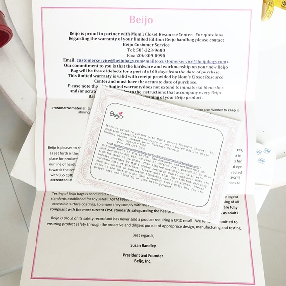 BEIJO Bag Susan Handley XL Tote Shoulder Crossbody Red Limited Edition + Dustbag - Picture 9 of 10